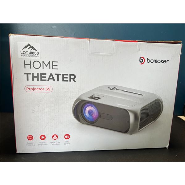 Lot of 1 Bomaker Home Theater Projector S5