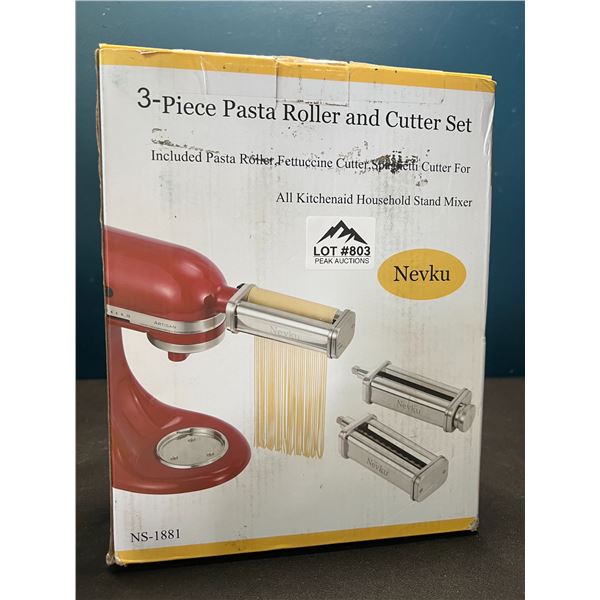 Lot of 1 3-Piece Pasta Roller and Cutter Set
