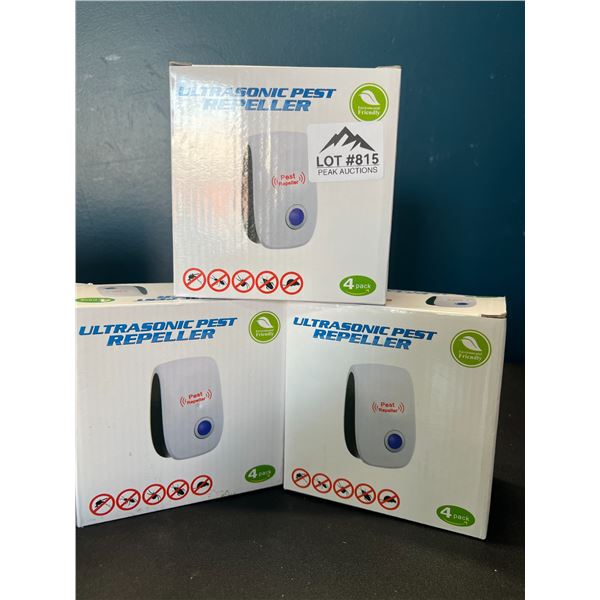 Lot of 3 Boxes of Ultrasonic Pest Repellers (4 PCS per box!)