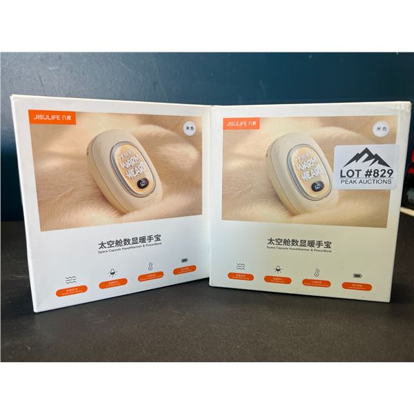 Lot of 2 Portable Hand Warmers/Power Banks - 9,000mah High Capacity