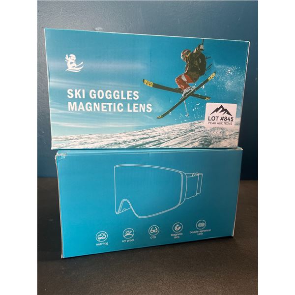 Lot of 2 Ski Goggles w/ Magnetic Lens