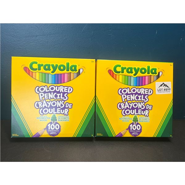 Lot of 2 Boxes of Crayola Coloured Pencils - 100 Pack