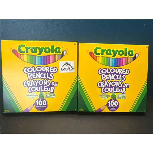Lot of 2 Boxes of Crayola Coloured Pencils - 100 Pack