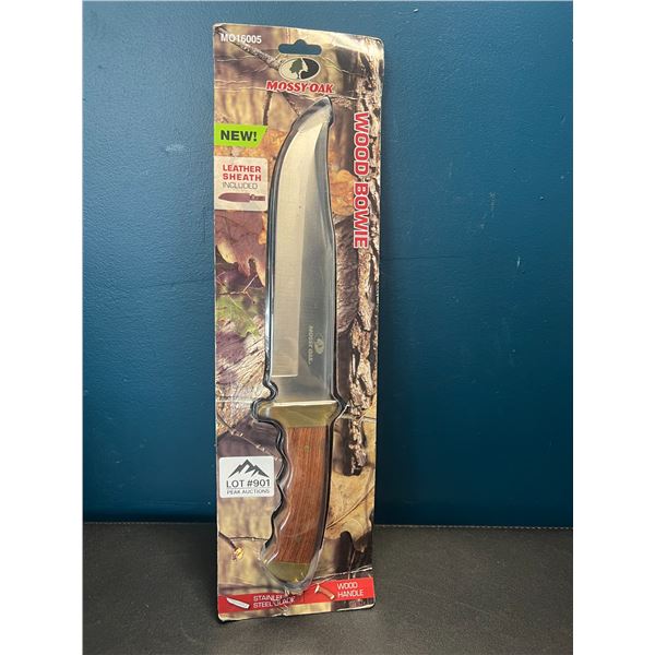 Lot of 1 MossyOak Wood Bowie Knife -14inch