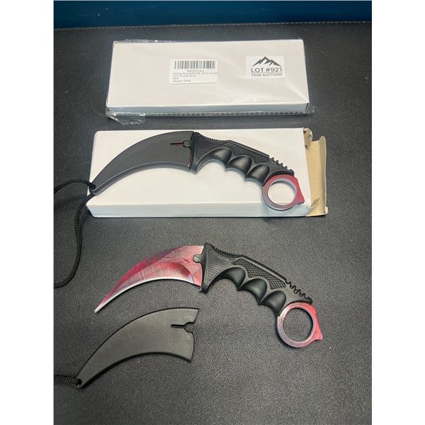 Lot of 2 Karambit Knives