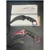 Image 1 : Lot of 2 Karambit Knives