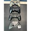 Image 1 : Lot of 4 Assorted Video Game Controllers - Used