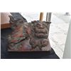 Image 2 : CHINESE CARVED GUARDIAN LION (13 1/2" X 8 1/4")