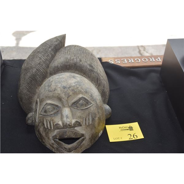 CARVED TRIBAL MASK (19")