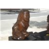 Image 2 : CARVED WOOD FEMALE FIGURE (17")