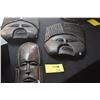 Image 1 : CARVED WOOD MASKS (13 3/4" - 17 1/2") (3 PCS)