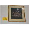 Image 1 : FRAMED INDIA SILK, TEMPLE (16" X 16")