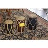 Image 1 : WOOD & LEATHER NATIVE DRUMS (12" - 13 1/2") (3 PCS)