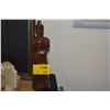 Image 1 : WOODEN WARRIOR STATUE (18")
