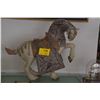 Image 2 : RARE LLADRO CERAMIC TANG STYLE HORSE SCULPTURE; SIGNED & DATED FEB 1978 (W/REPAIR TO LEG) (31" X 29"