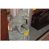 Image 2 : CAST BRONZE FOO DOGS ON BASE W/VERDIGRIS PATINA (24") (PAIR)
