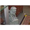 Image 3 : CAST BRONZE FOO DOGS ON BASE W/VERDIGRIS PATINA (24") (PAIR)