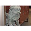 Image 4 : CAST BRONZE FOO DOGS ON BASE W/VERDIGRIS PATINA (24") (PAIR)