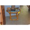 Image 2 : RATTAN TABLE W/GLASS TOP