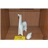 Image 1 : BONE CHINA HORSE & SHELL SCULPTURES (2 PCS)