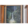 Image 2 : FRAMED OIL PAINTING, WATERFALL; SIGNED (29 3/4" X 36)