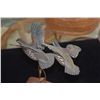 Image 8 : 3 DIMENSIONAL HAND CARVED & PAINTED BIRD SCULPTURES; WAYNE WILLIS STUDIO (2 PCS)