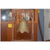 Image 2 : CHINESE BRASS TEMPLE BELL ON CARVED WOOD STAND (15")