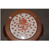 Image 2 : ROSEWOOD BARREL STOOL W/PORCELAIN INLAY & DRAGON MOTIF