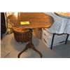 Image 1 : ANTIQUE TEAK SIDE TABLE W/SCALLOPED EDGE, CA. 1900'S (26" X 19" X 26")