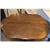 Image 2 : ANTIQUE TEAK SIDE TABLE W/SCALLOPED EDGE, CA. 1900'S (26" X 19" X 26")