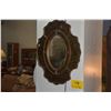 Image 1 : VINTAGE ROBERT M. WEISS WOODEN REVERSE PAINTING HANGING WALL MIRROR