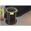 Image 1 : ROUND GLASS TOP SIDE TABLE