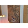 Image 2 : FRAMED ANTIQUE JAPANESE POLYCHROME PAINTING, BIRDS (2 PCS)