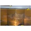 Image 1 : JAPANESE 4 PANEL BYOBU GOLD SCREEN, LANDSCAPE; SIGNED (70" X 36 1/2")