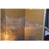 Image 2 : JAPANESE 4 PANEL BYOBU GOLD SCREEN, LANDSCAPE; SIGNED (70" X 36 1/2")