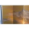Image 3 : JAPANESE 4 PANEL BYOBU GOLD SCREEN, LANDSCAPE; SIGNED (70" X 36 1/2")