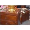 Image 3 : CHINESE ROSEWOOD CHEST OF DRAWERS, 6 DRAWERS W/GLASS TOP (5' X 19" X 34")