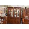 Image 1 : ROSEWOOD DISPLAY HUTCH W/4 GLASS DOORS, 4 DRAWERS & 4 SOLID DOORS W/SHELVES