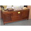 Image 1 : ROSEWOOD ENTERTAINMENT CABINET W/2 DOORS, 2 DRAWERS & DROP DOWN COMPARTMENT