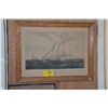 Image 1 : FRAMED PRINT, "THE AMERICA", WINNING THE MATCH OF COWES FOR THE CLUB CUP