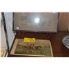 Image 1 : ANTIQUE HUNTING PRINTS (DOES NOT INCLUDE STAND)