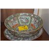 Image 1 : CHINESE PORCELAIN ROSE MEDALLION BOWL & PLATTER (2 PCS)