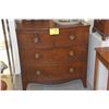 Image 1 : ANTIQUE ENGLISH MAHOGANY BOWFRONT CHEST W/4 DRAWERS