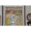 Image 1 : FRAMED LARGE POLYCHROME POSTER, "BISCUIT LEFEURE-VTILE" IN THE NOUVEAU STYLE; ALPHONSE MUCHA (52" X 