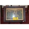 Image 2 : FRAMED CARRIER & IVES PRINT, "CATTERSKILL FALLS"