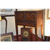 Image 2 : SIDE TABLE W/MARKETRY INLAY BIRD & FLOWERS, 2 DOORS, 1 DRAWER
