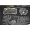 Image 3 : ETCHED GLASS TRAYS, COVERED BOX & BOWL (4 PCS)