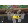 Image 1 : ETCHED GLASS PITCHER & GLASSES (5 PCS)