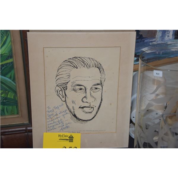 MATTED IMAGE OF DUKE; SIGNED 12 DEC.62