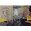 Image 2 : ETCHED GLASS VASES, COVERED DISH & PLATE (4 PCS)